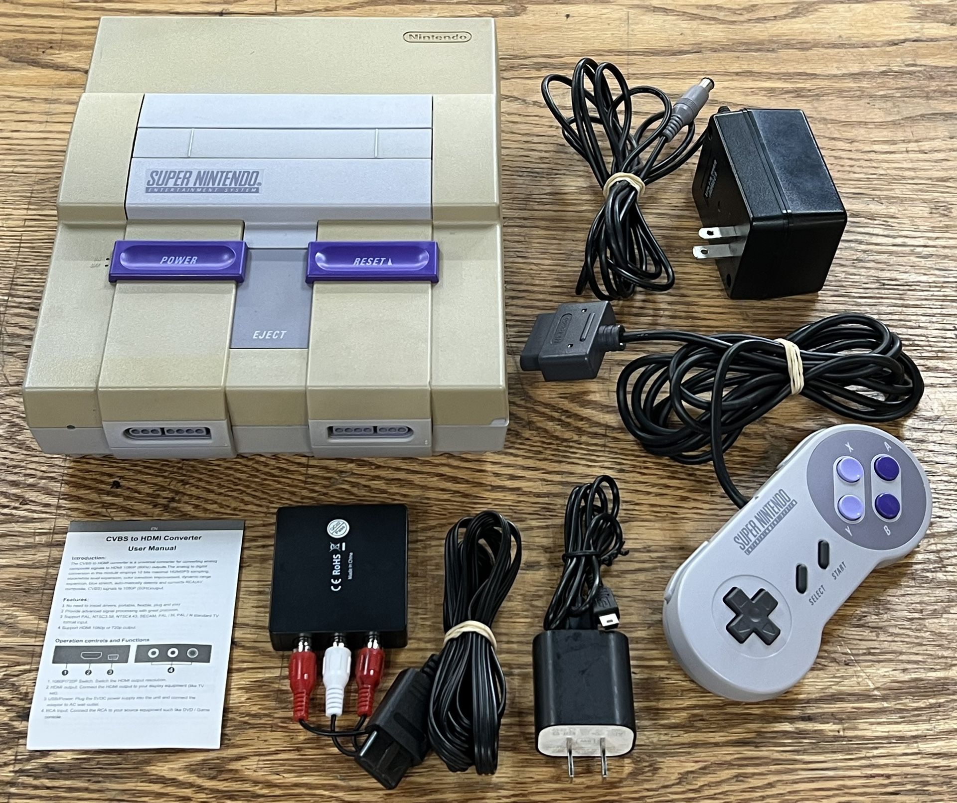 SNES Super Nintendo NES System SNS-001 Gaming Console
