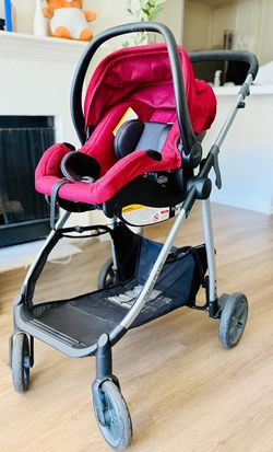 Evenflo Omni Plus Travel System with LiteMax Infant Car Seat - RED