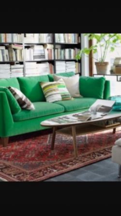 Luxury velvet green sofa like brand new