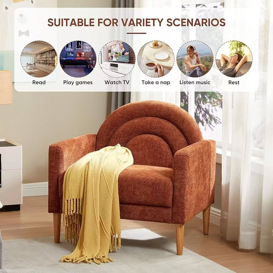 Brand new sample modern linen upholstered armchair 💰💲80