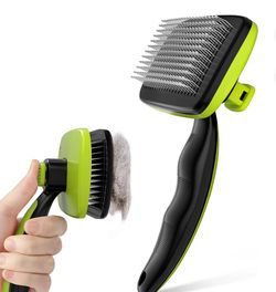 Brand New Self-Cleaning Slicker Brush for Dogs, Cats, Lightweight Dog Brush for Shedding Massaging Grooming for All Hair Type Great Gift 🎁 