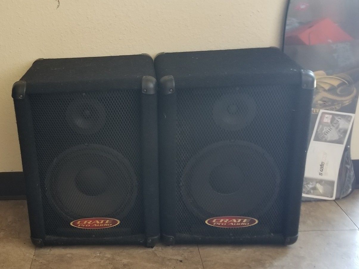 Used Crate Pro Audio PE10T Speaker Cabinet (pair) (10s and Horn)