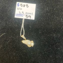 10k Diamond Prayer Pendant 
