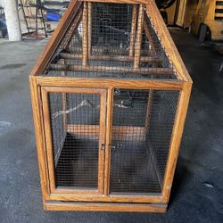 Custom Made Oak Birdcage 