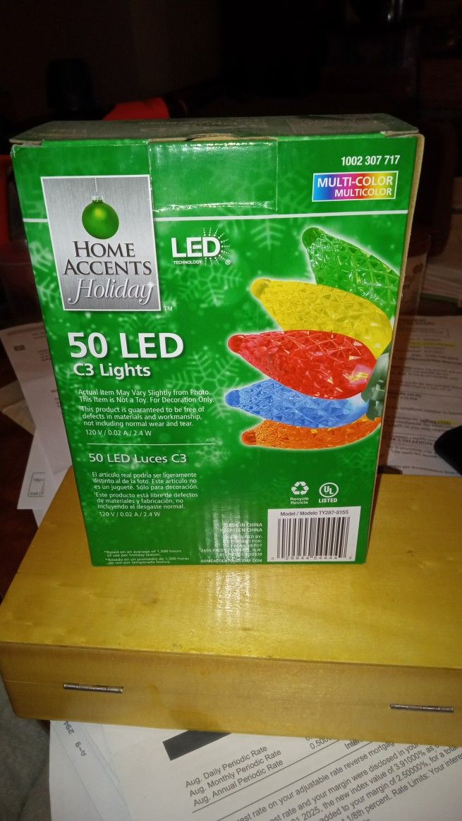 New Home Accents 50 LED C3 Lights Multicolor