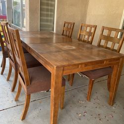 Dining Table With 6 Chairs ( Extended Optional ) 