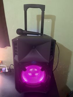 ION Audio Power Glow 300 Portable Bluetooth Loudspeaker with Wired Microphone