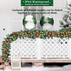 NEW 9ft Pre-Lit Artificial Christmas Garland, Green Frosted Berry White Lights Decorated Pine Cones Berry Clusters Plug In X-Mas Collection
Color Gree
