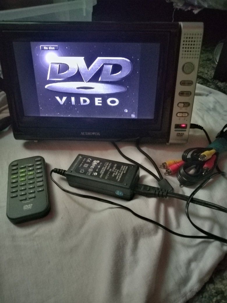 Portable TV/ DVD Player W/ Remote And RCA Cord