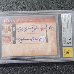 🔥BGS 7.5,10 Auto /15 Michael Jordan Magic Johnson Larry Bird Julius Erving 2006 UD SP 4star Autos