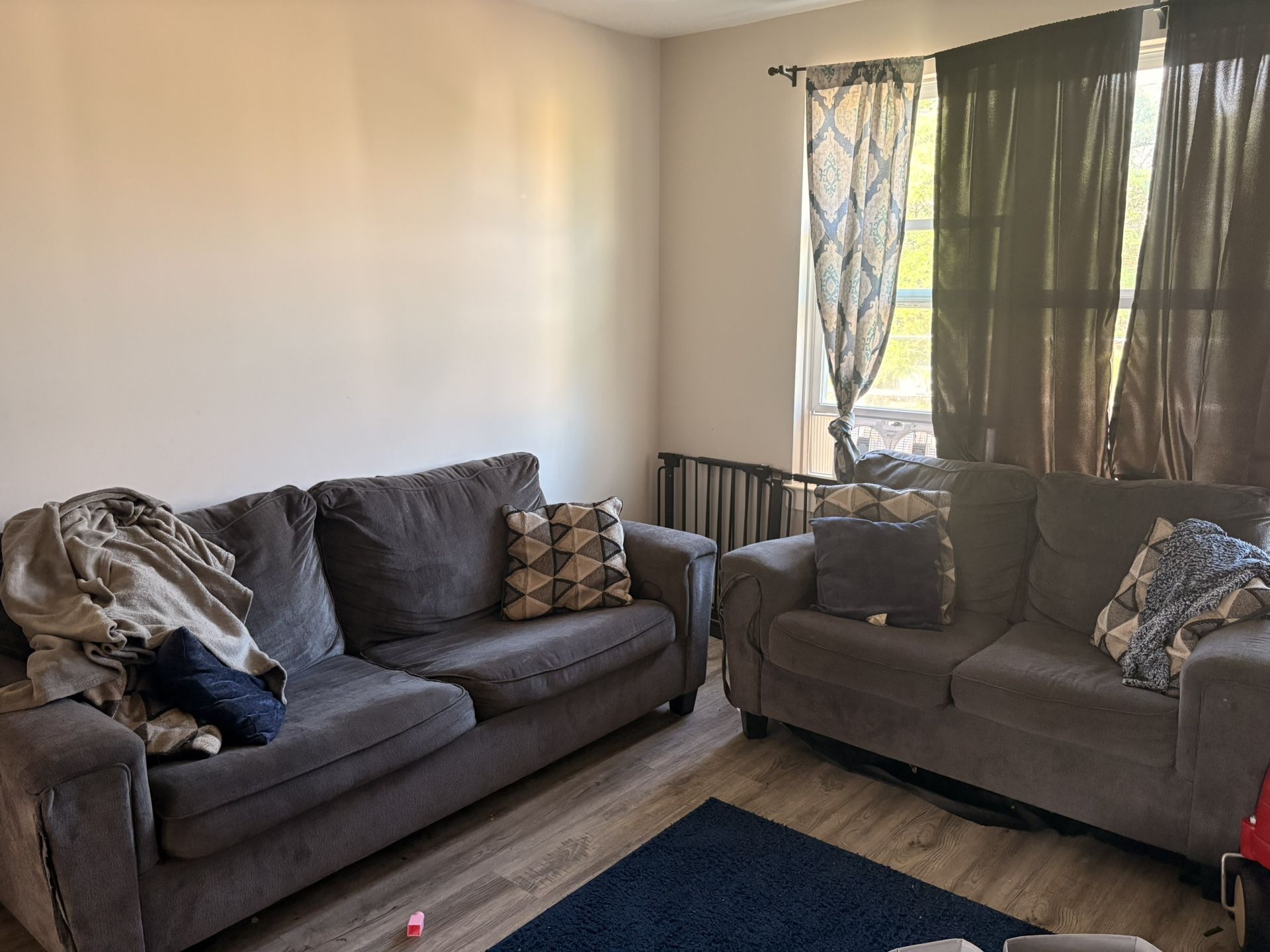 Loveseat And sofa With Pillows