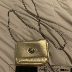 New Designer Hobo Mini Crossbody Belt Bag  Gold Leather 