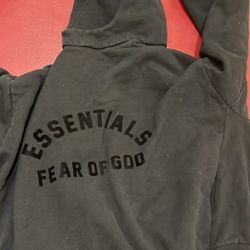essentials hoodie black size medium 