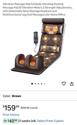 Vibrating massage mat