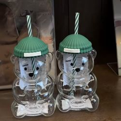 Glass Bear Cup For Coffee, Christmas Gift $20