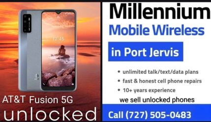 AT&T Emblem Fusion 5G 64GB GSM Unlocked T-Mobile/Cricket Wireless/Boost Mobile/Consumer/Mint Mobile/Simple Mobile