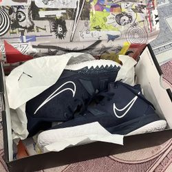 Kyrie 7 Navy Blue and White 