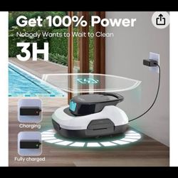 AIPER Robotic Pool Cleaner, Cordless Pool Robot Vacuum, Automatic Cleaning with Self-Parking Functio
