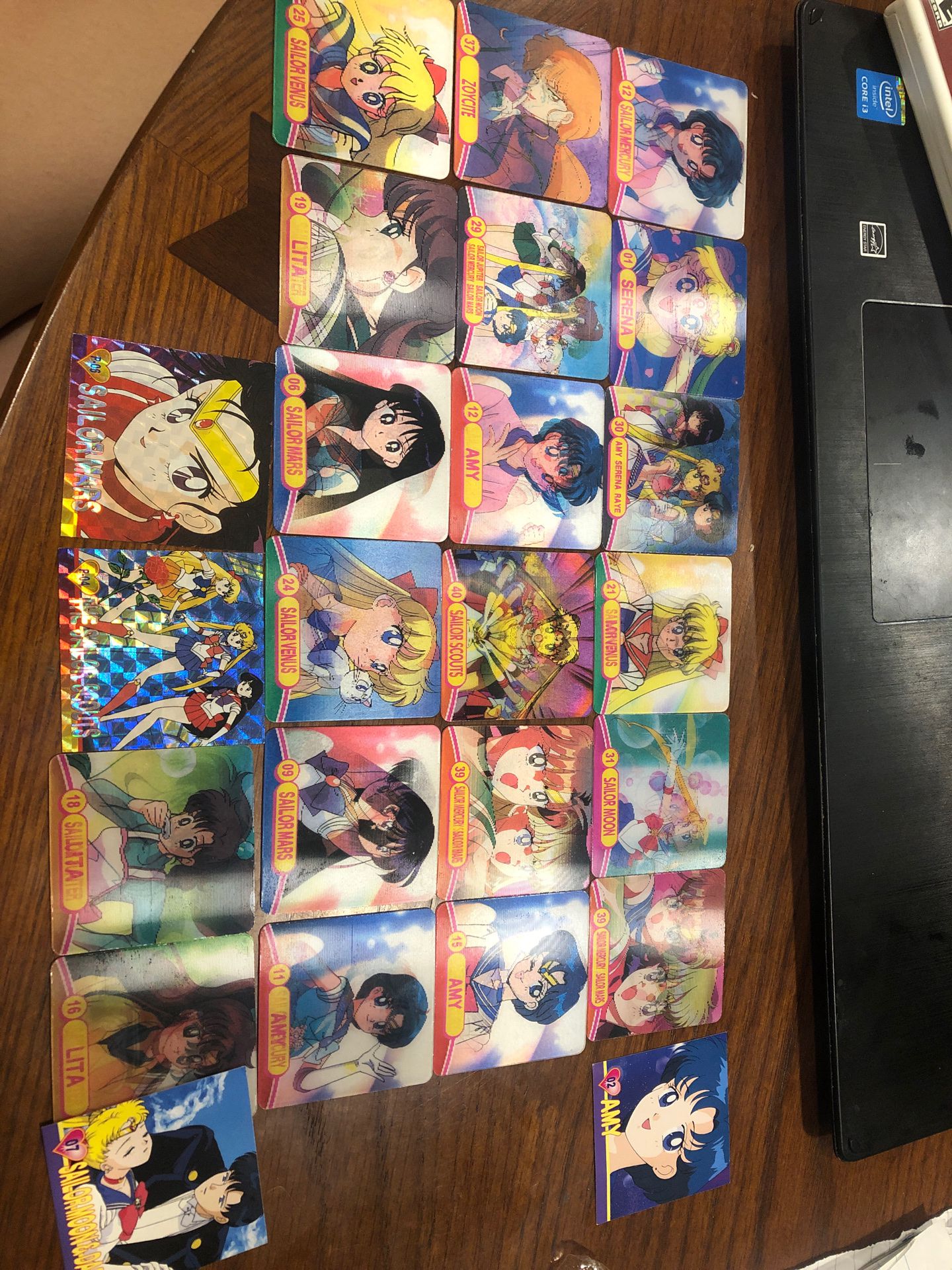 Sailor moon rare face changing holo cards