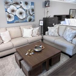 Claredon Linen Sofa & Loveseat ✨✨ Living Room Set ✨✨New