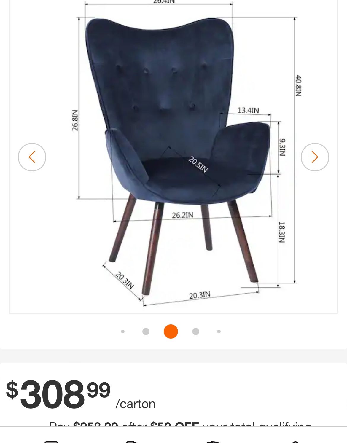 Velvet Leisure  Chair Brand New