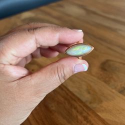 Vintage Fire Opal 18k Gold Ring