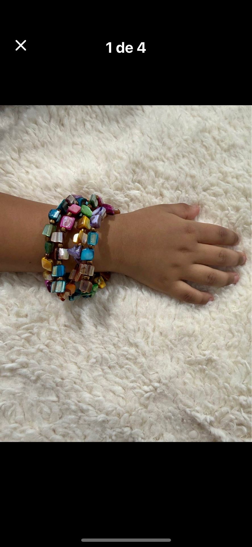 Set of 4 Colorful Beaded Bracelets – $8