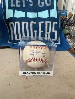 Los Angeles Dodgers Clayton Kershaw Autographed Game Used Baseball