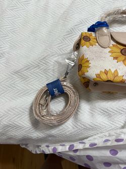 Sunflower Print Handbag with Shoulder Strap