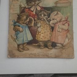  1890s Antique "Three Little Kittens" – Raphael Tuck Linen Edition