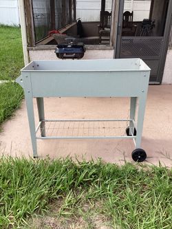 Portable Metal Patio/Outside Planter 40” L x 32” H x 14.5” W