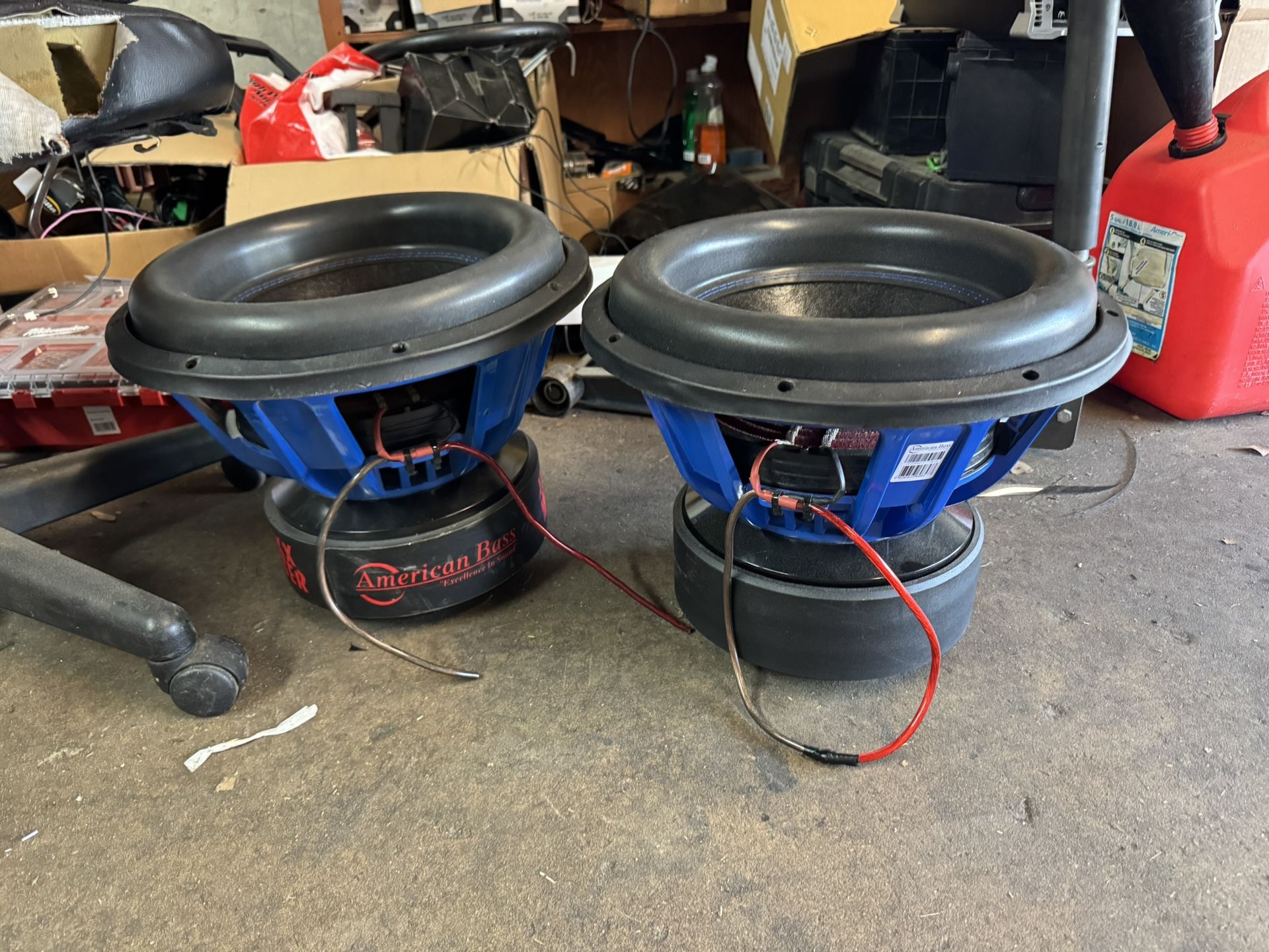 2 American Bass XMAXX 15s With Custom Box Tuned At 32 Hz