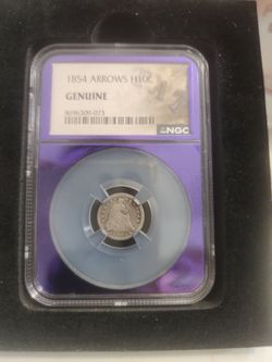 1854 Arrows Seated Liberty Half Dime – Historic NGC Genuine H10C