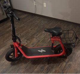 Phantom Electric Scooter with Seat and Basket