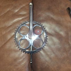 Schwinn triple plate chrome crank set