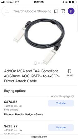 40g QSFP Active Cable 10m
