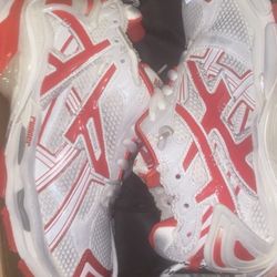 Red And White Balenciaga Runners Size 10 