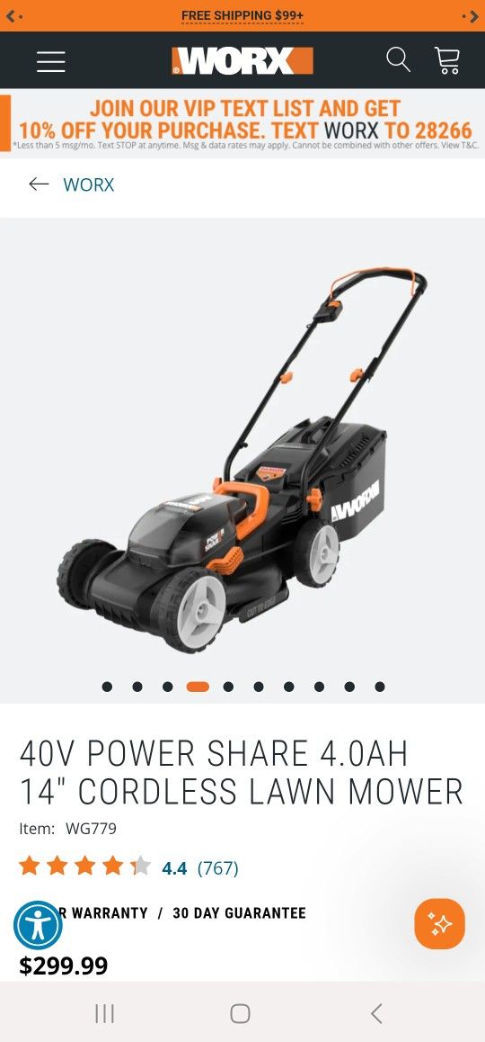 WORX Cordless Lawn Mower 