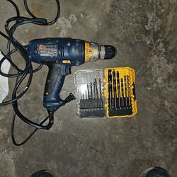 Ryobi Corded Drill  And  Bit Set
