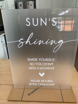 Wedding Sign for Summer Wedding