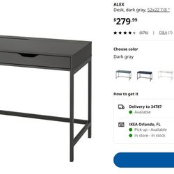 Two (2) ALEX Desks, Dark Gray