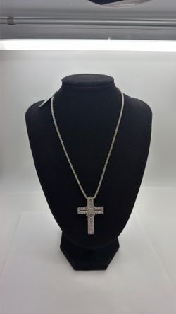 18K Diamond Cross Necklace