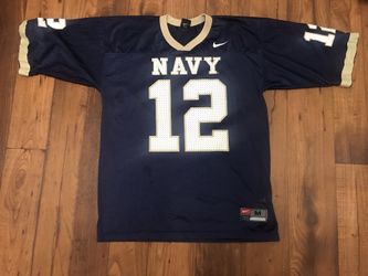 NIKE NAVY MIDSHIPMEN SZ M FOOTBALL JERSEY