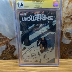 X LIVES OF WOLVERINE #1 Signed (ARTHUR ADAMS 1:100 VARIANT) ~ CGC GRADED 9.6 NM/M, X Lives Of Wolverine Comic Book Signed 