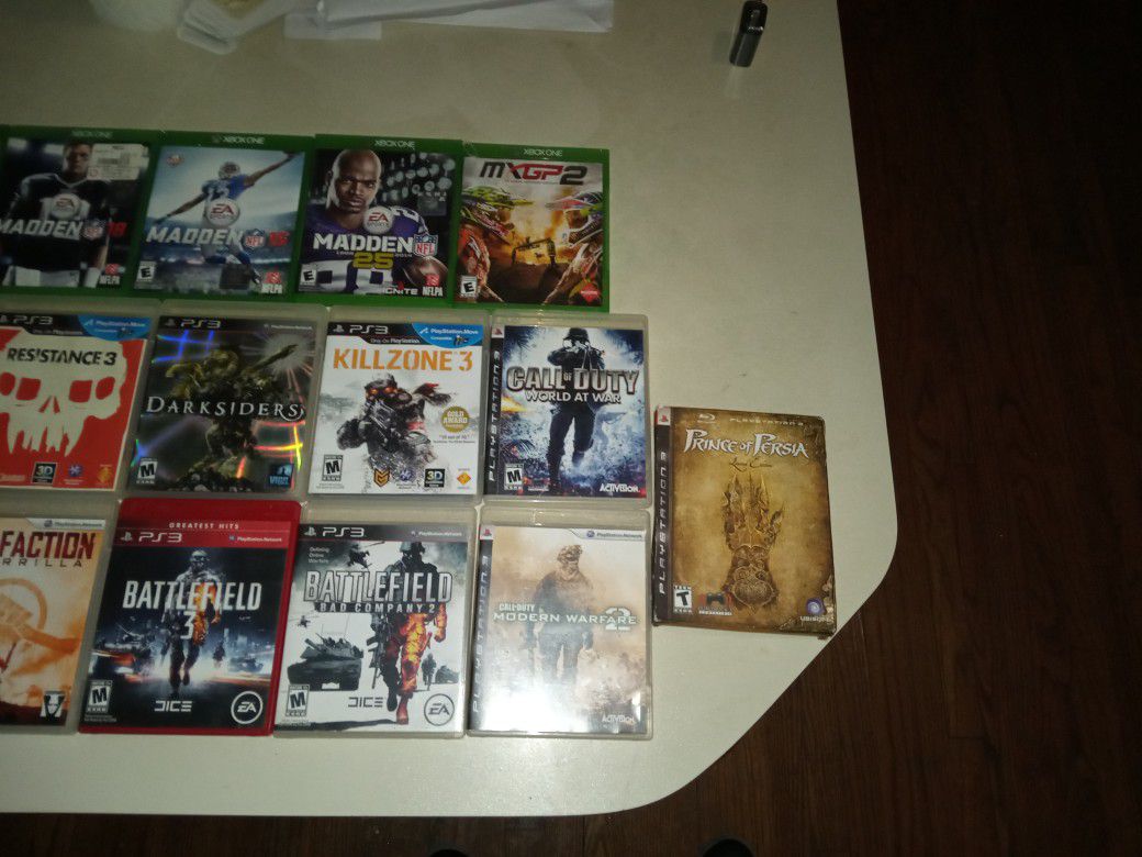 Xbox and PS3 Video Games. Used But Work Fine. Best Offer 