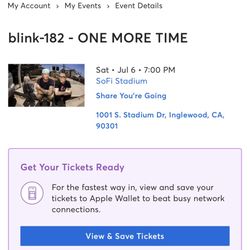 blink 182 and pierce the veil tickets x2