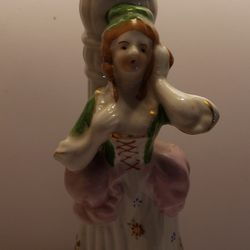 Colonial VINTAGE figurine Lamp Handpainted