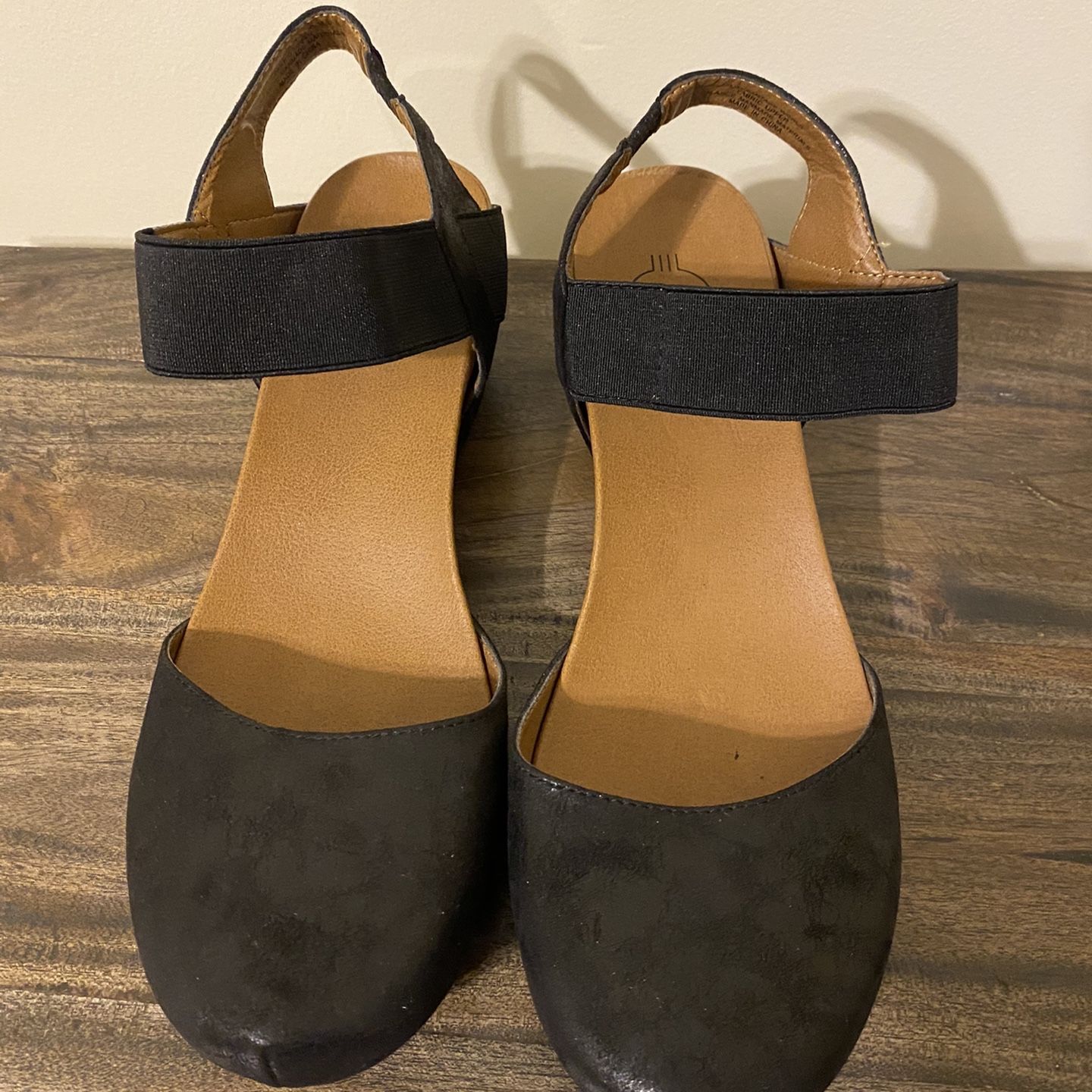 Hokus Pokus Women’s Follie Fabric Round Toe Casual Ankle Strap Sandals Size 9.5 M Black