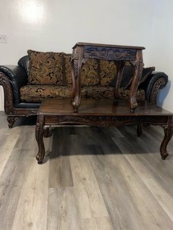 Traditional wooden carved frame sofa set 5 piece