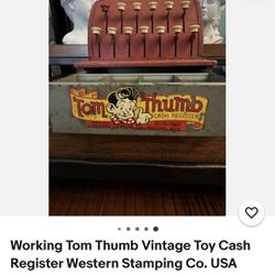 Tom Thumb Cash Register Red Metal